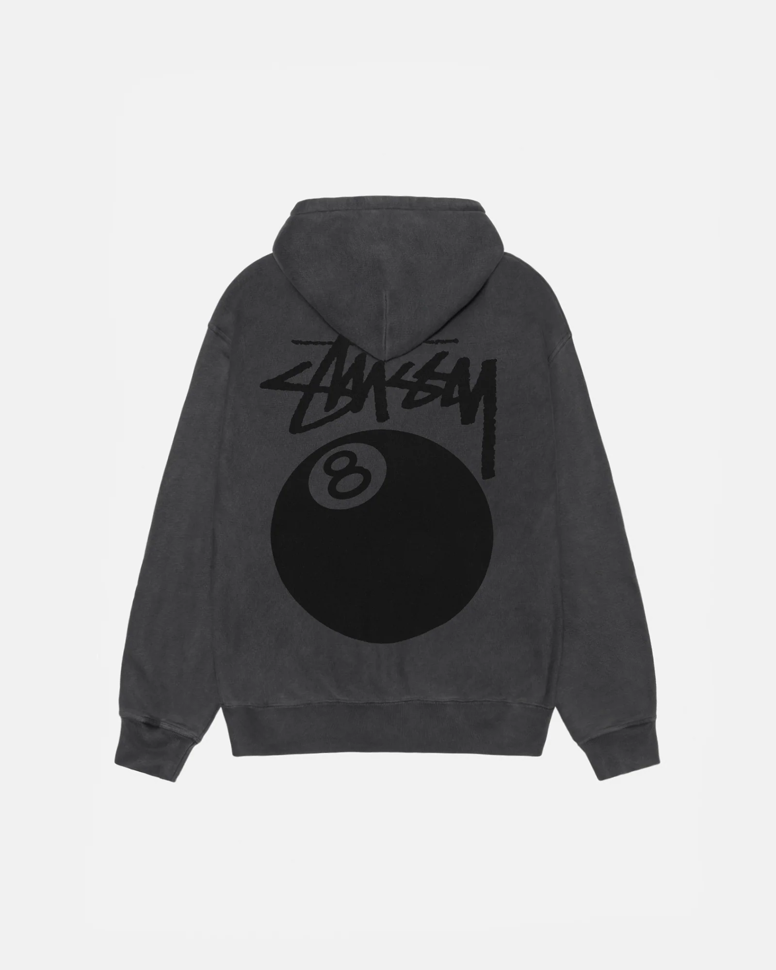 8 BALL HOODIE PIGMENT DYED BLACK - Stussy Official Shop